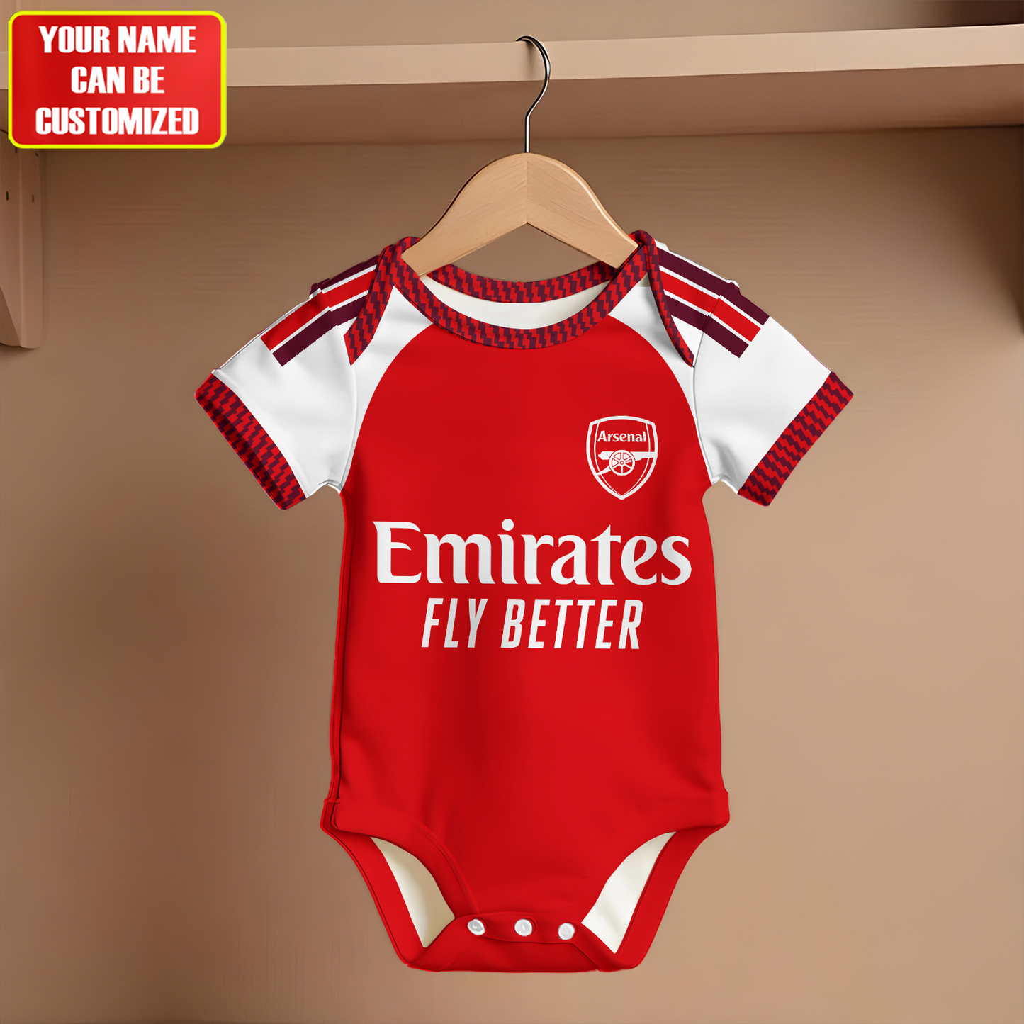 Customized Arsenal 26/27 Soccer Jersey , Baby Rib Bodysuit Sizes