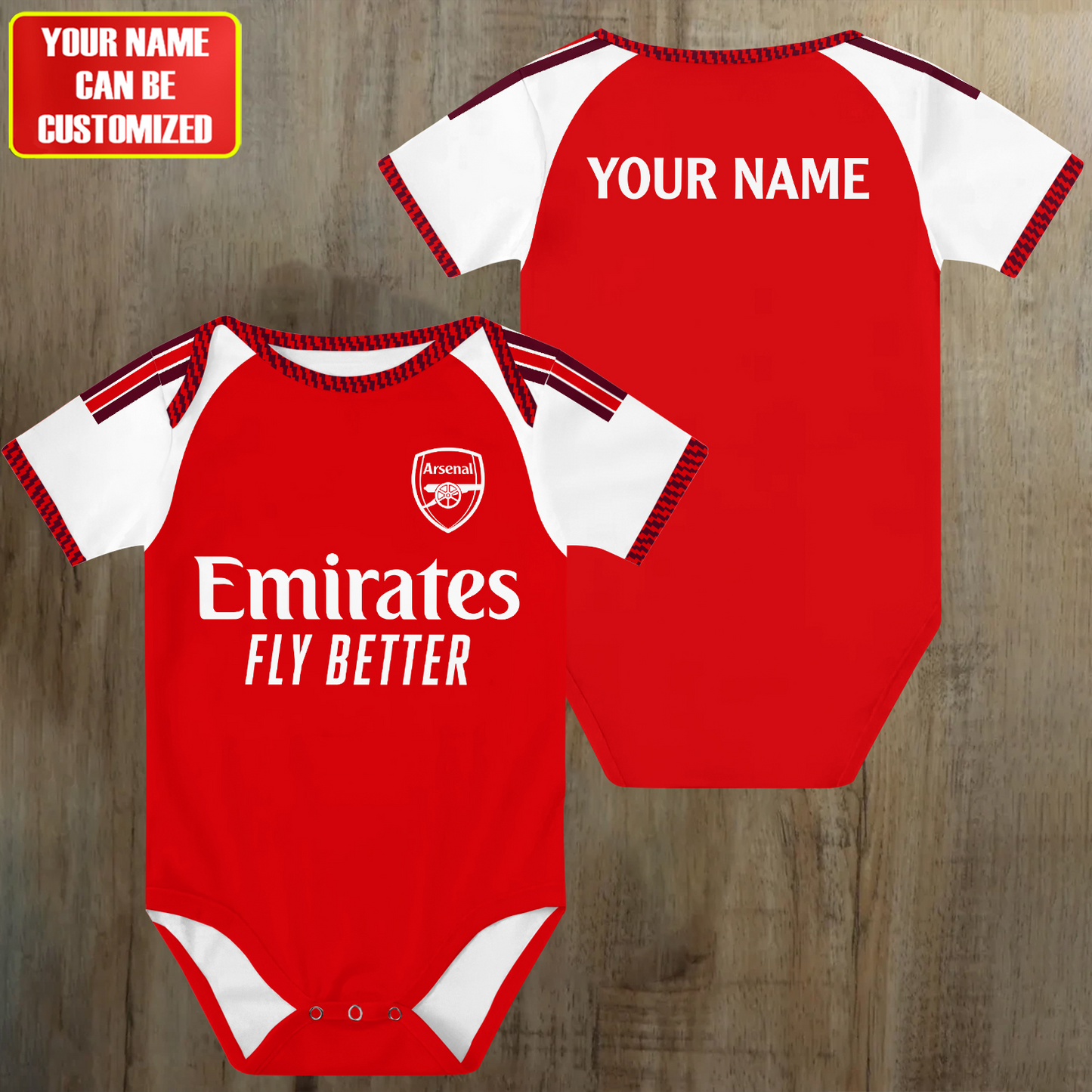 Customized Arsenal 26/27 Soccer Jersey , Baby Rib Bodysuit Sizes