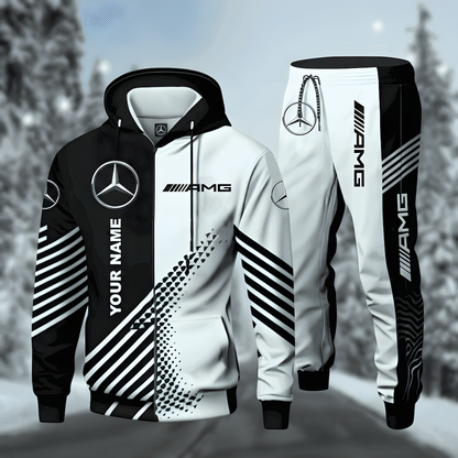 Personalized Merc AMG Sport All over Printed Hoodie and Sweatpants set