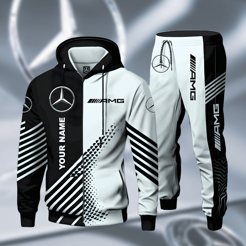 Personalized Merc AMG Sport All over Printed Hoodie and Sweatpants set