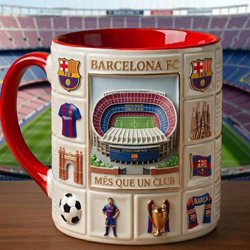 Personalized Barca Stadium Accent Mug , Cream Mug Gifts , Holiday Gifts