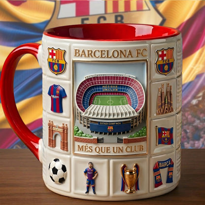 Personalized Barca Stadium Accent Mug , Cream Mug Gifts , Holiday Gifts