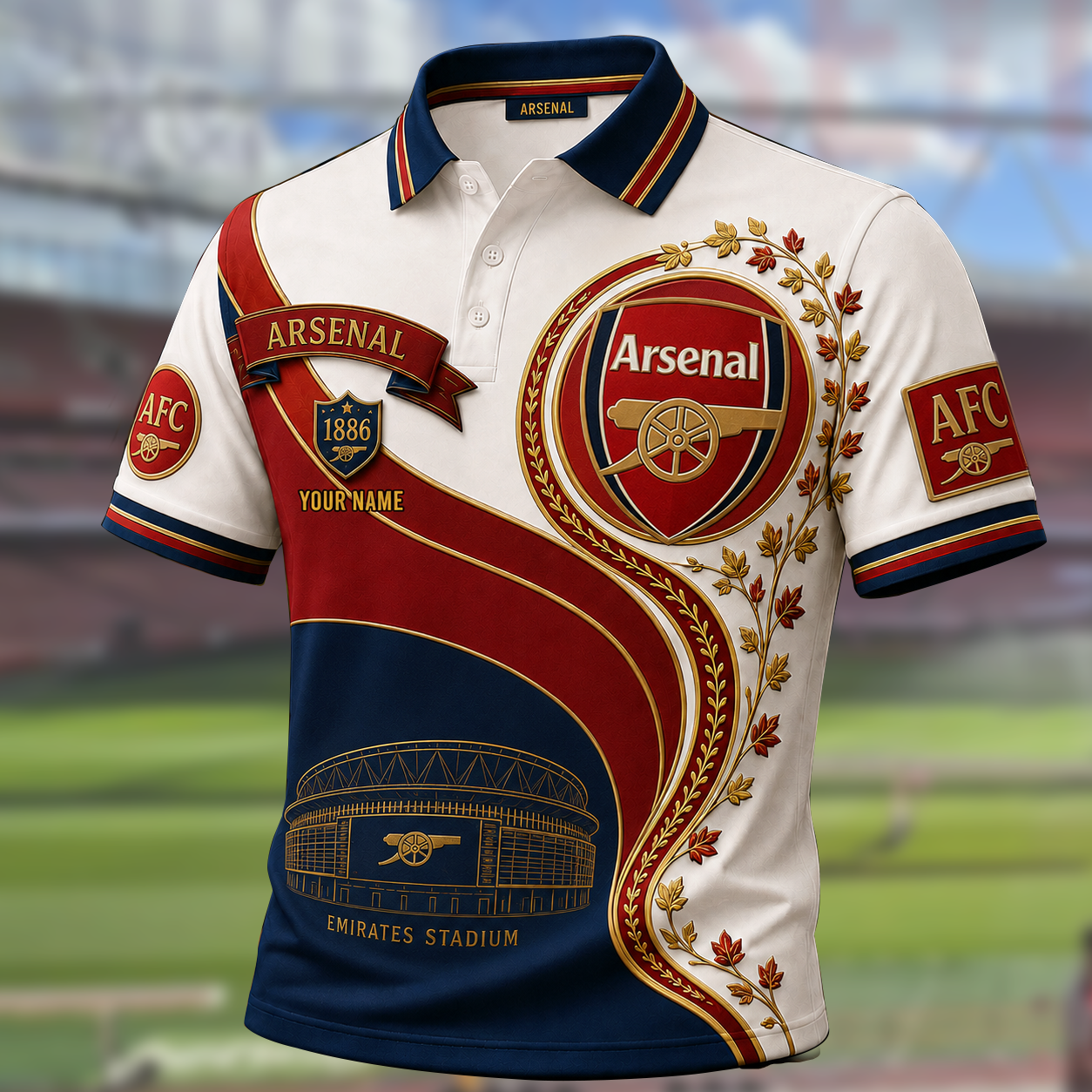 Personalized Arsenal AFC EST 1886 Polo Shirt