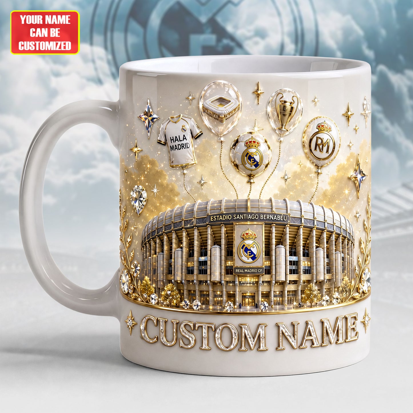 Real Glory Accent Mug , Cream Mug Gifts , Holiday Gifts