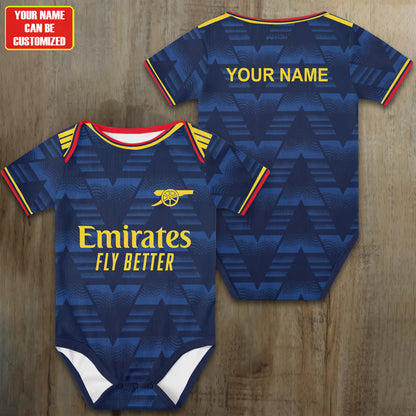 Customized Arsenal Away 26/27 Soccer Jersey , Baby Rib Bodysuit Sizes