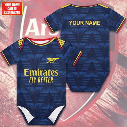 Customized Arsenal Away 26/27 Soccer Jersey , Baby Rib Bodysuit Sizes