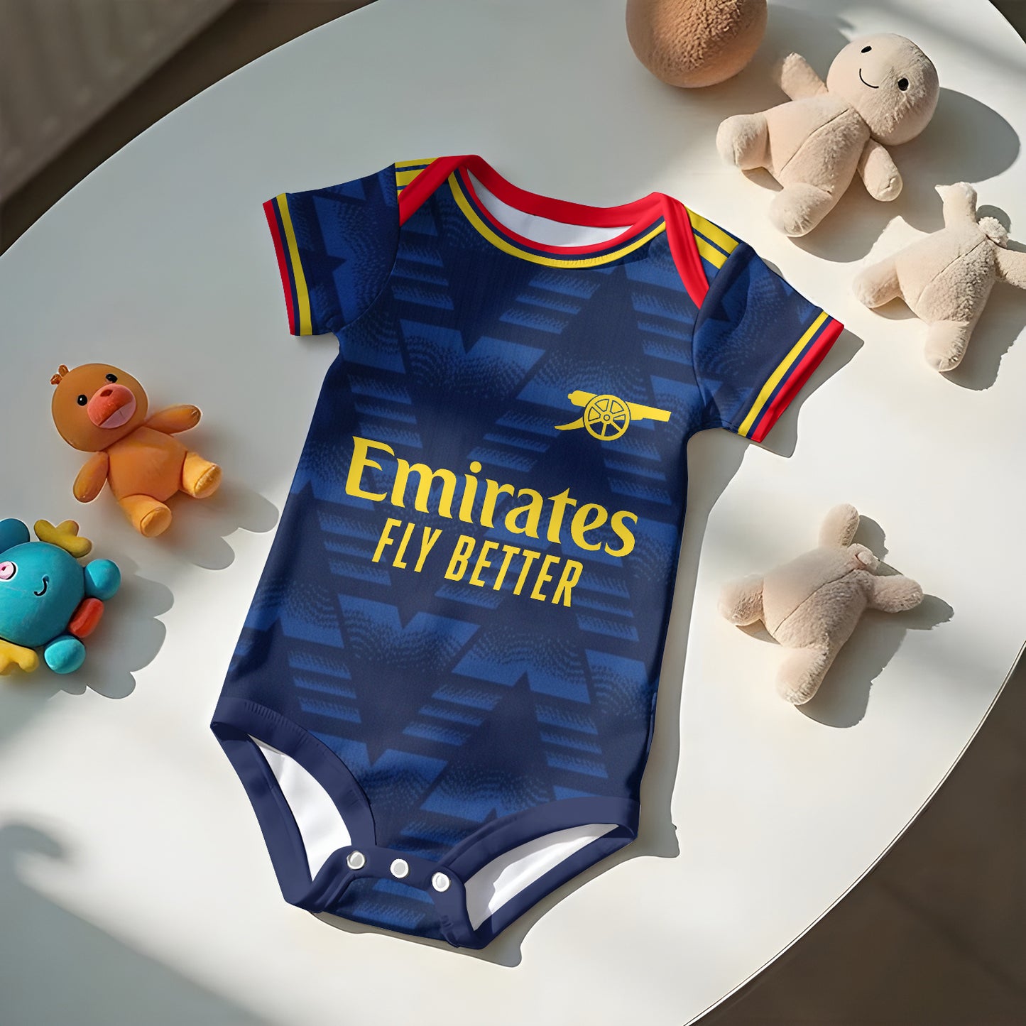 Customized Arsenal Away 26/27 Soccer Jersey , Baby Rib Bodysuit Sizes