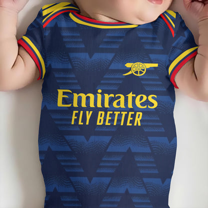 Customized Arsenal Away 26/27 Soccer Jersey , Baby Rib Bodysuit Sizes