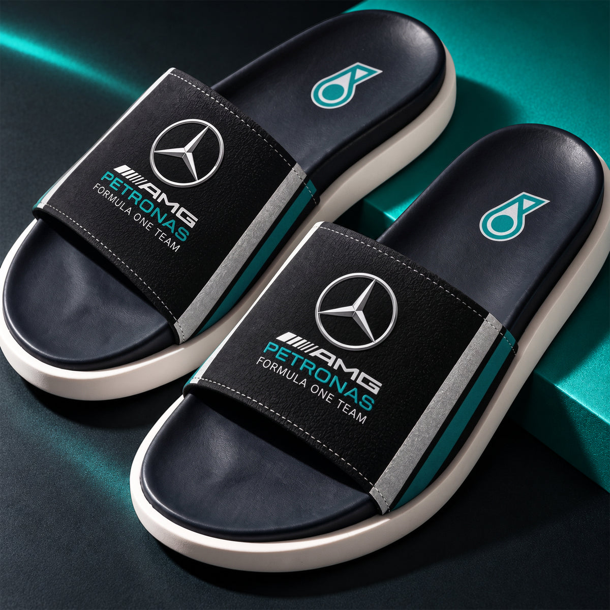Merc AMG Petronas Sportline Custom Leather Sandals