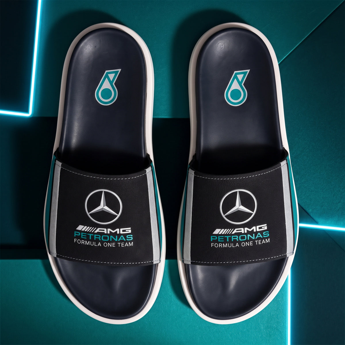 Merc AMG Petronas Sportline Custom Leather Sandals