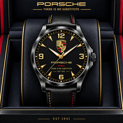 Personalized Pors Premium Luxury Leather Strap Watch