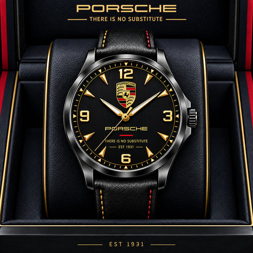 Personalized Pors Premium Luxury Leather Strap Watch