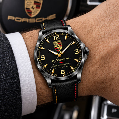 Personalized Pors Premium Luxury Leather Strap Watch