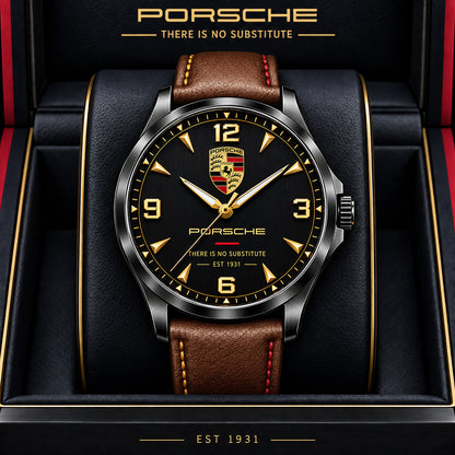 Personalized Pors Premium Luxury Leather Strap Watch
