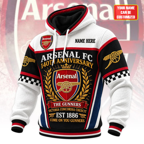 Personalized Arsenal Gunners 2026 Fabric Hooded Sweatshirt