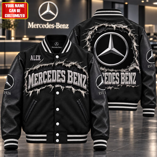 Merc Luxury Auto Heritage - Personalized Distressed Varsity Jacket