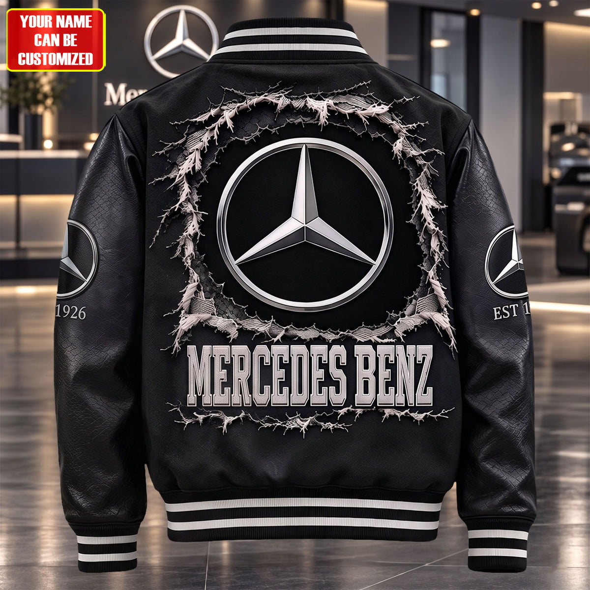 Merc Luxury Auto Heritage - Personalized Distressed Varsity Jacket