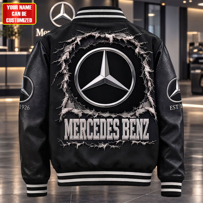 Merc Luxury Auto Heritage - Personalized Distressed Varsity Jacket