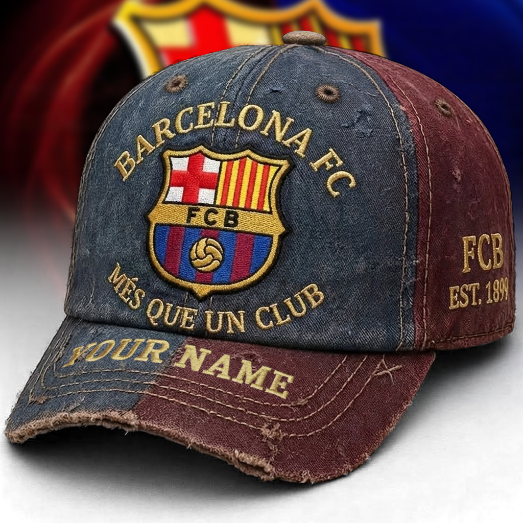 Personalized Barca FC Vintage Classic Cap