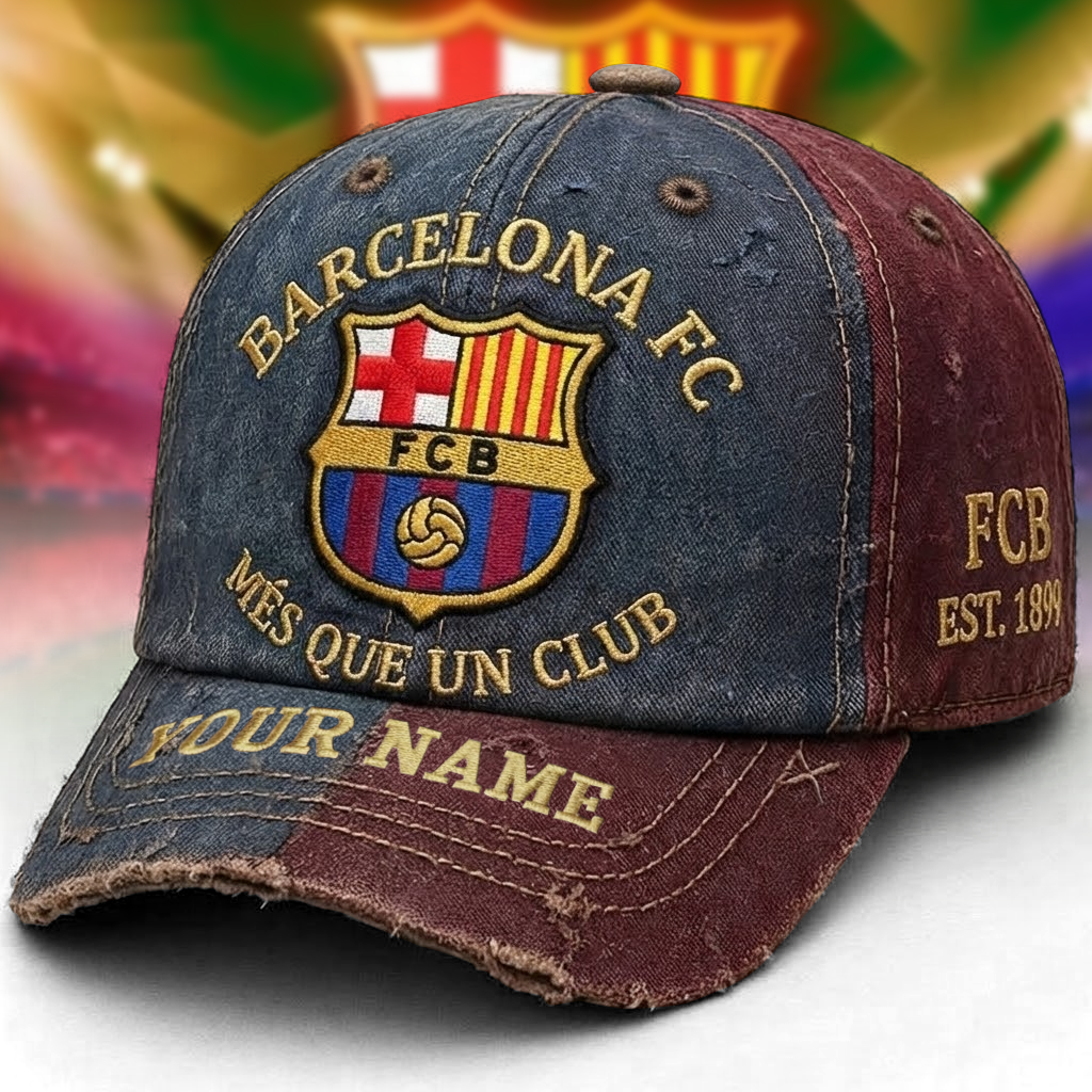 Personalized Barca FC Vintage Classic Cap