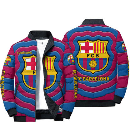 Personalized Barca FC Sport Puffer Jacket 3D