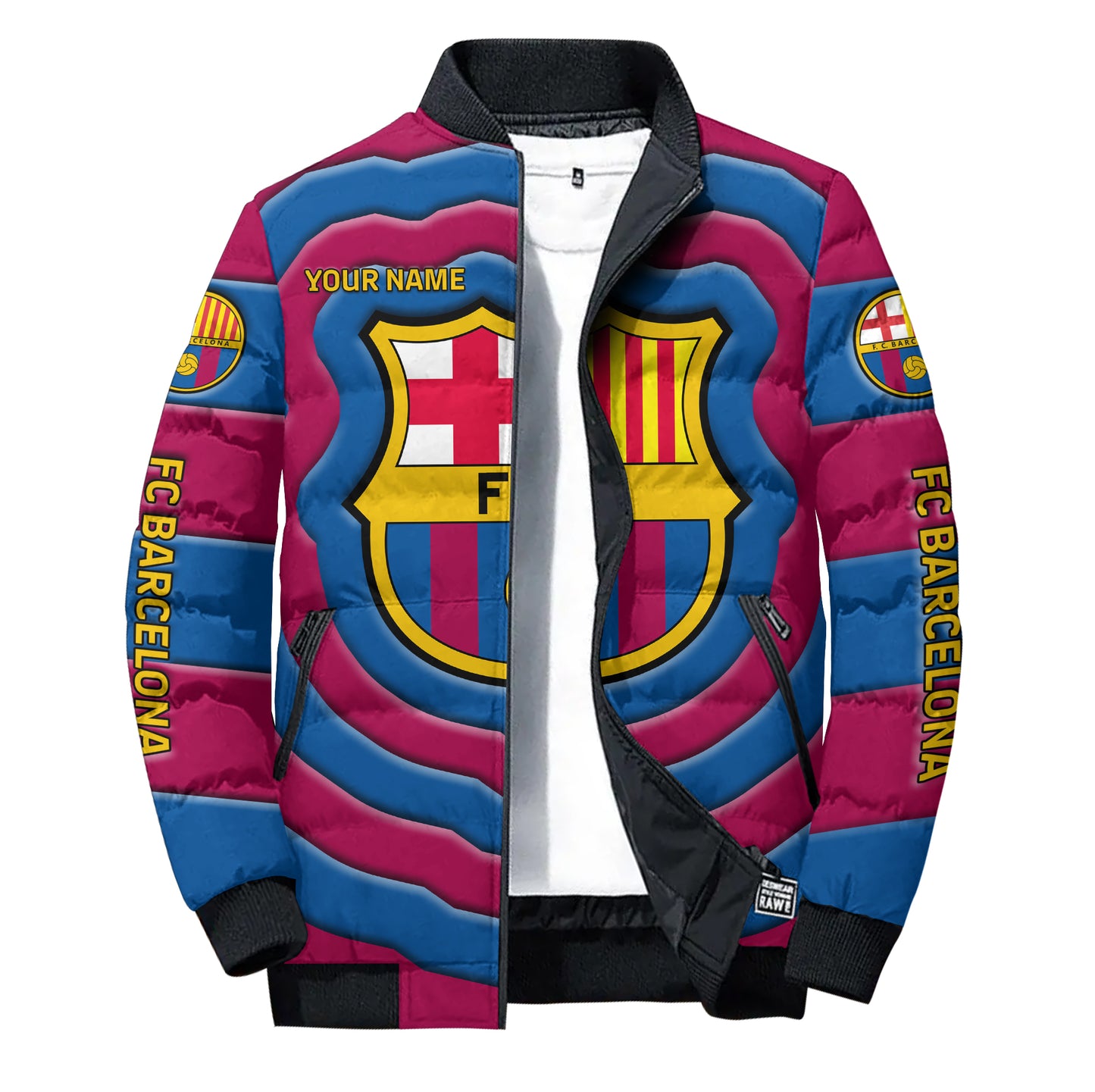 Personalized Barca FC Sport Puffer Jacket 3D