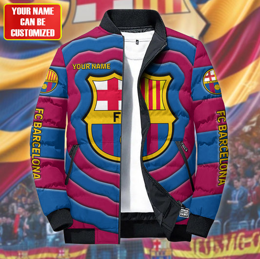 Personalized Barca FC Sport Puffer Jacket 3D