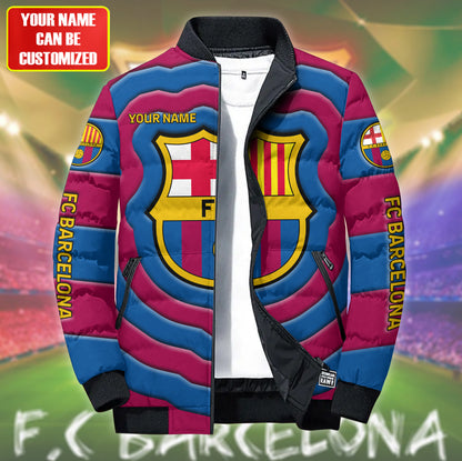 Personalized Barca FC Sport Puffer Jacket 3D