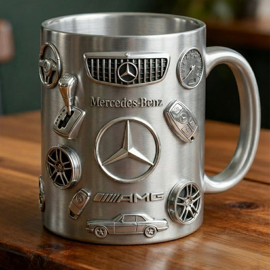 Personalized Merc AMG Accent Mug , Cream Mug Gifts , Holiday Gifts