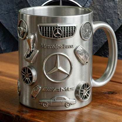 Personalized Merc AMG Accent Mug , Cream Mug Gifts , Holiday Gifts