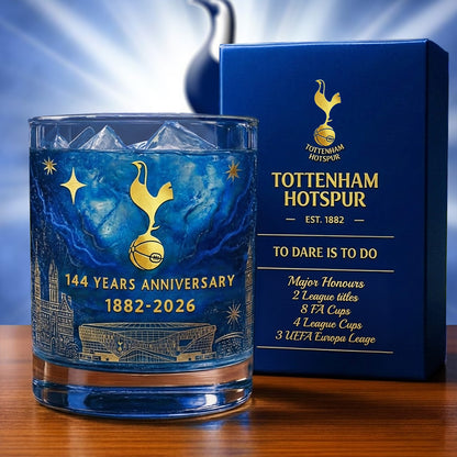 Personalized Tottenham 144 Years Anniversary Whisky , Tottenham Whiskey Glass, Holiday Gifts