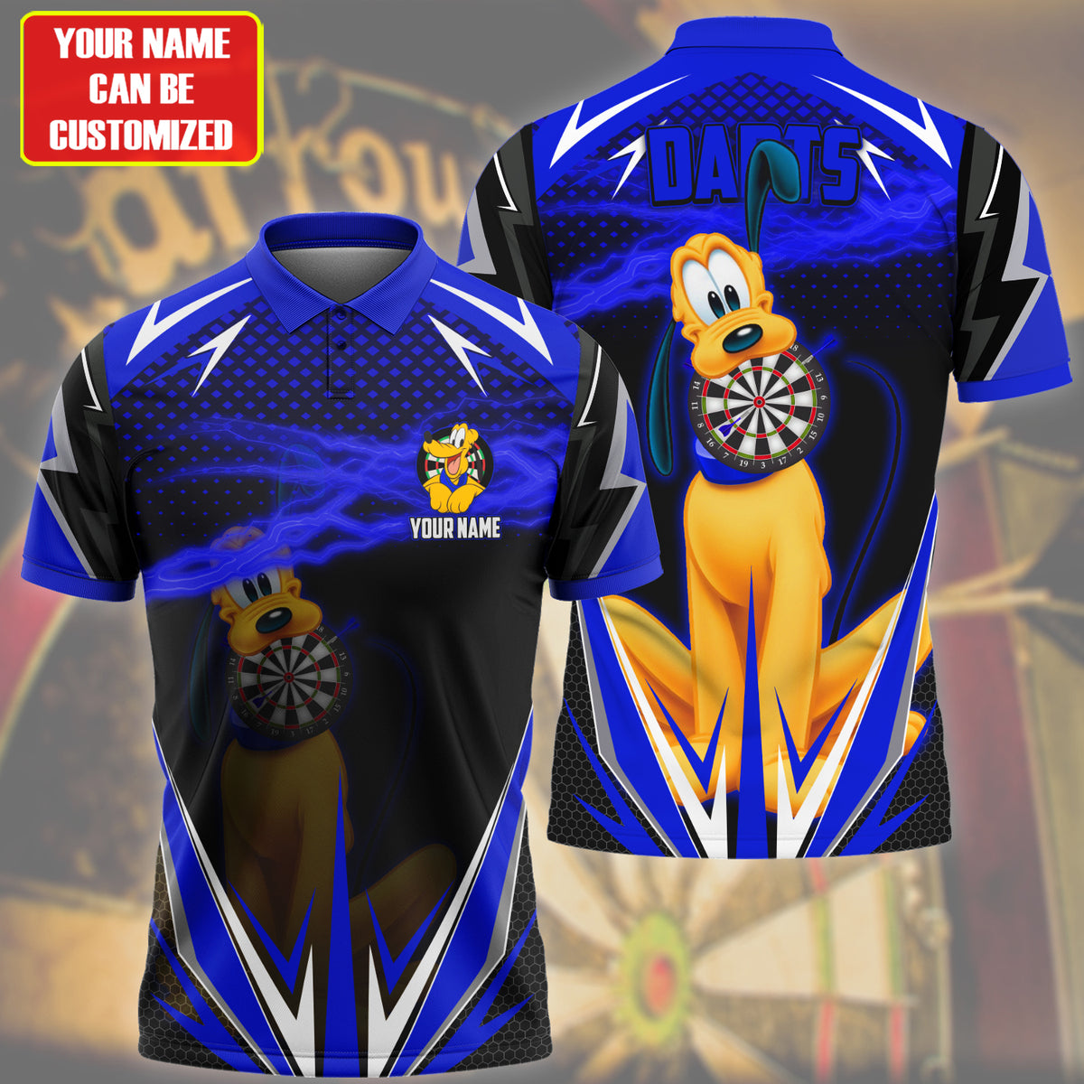 Personalized Name Pl Darts Blue Version All Over Printed Unisex Shirt Q230105