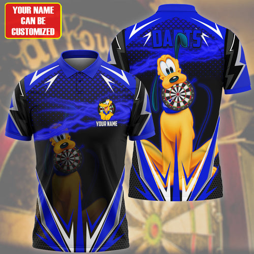 Personalized Name Pl Darts Blue Version All Over Printed Unisex Shirt Q230105