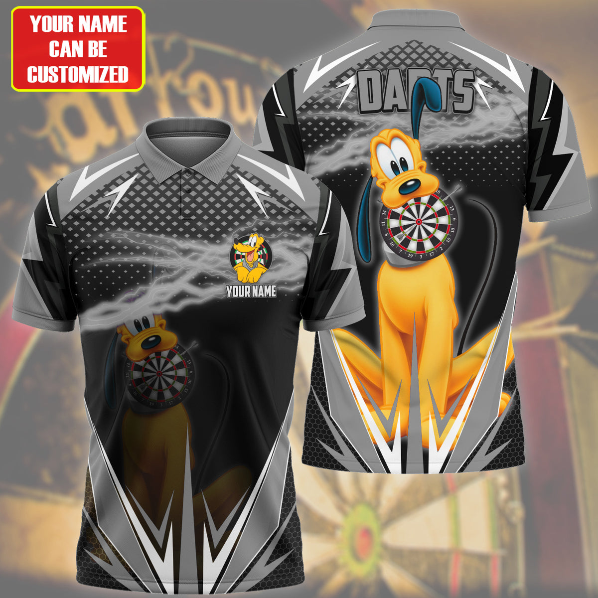 Personalized Name Pl Darts Black Version All Over Printed Unisex Shirt Q230105