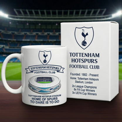 Tottenham FC Stadium Accent Mug , Cream Mug Gifts , Holiday Gifts