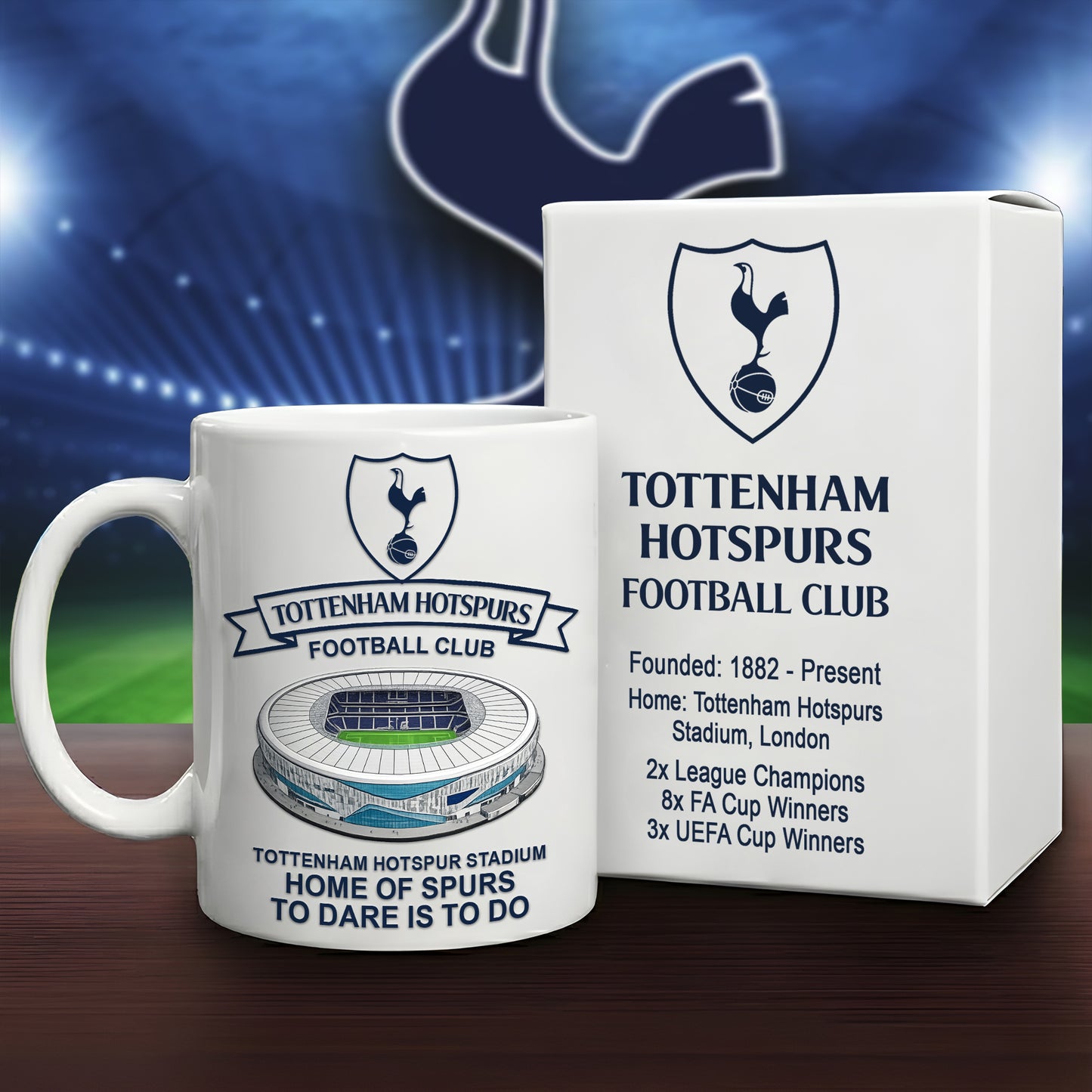 Tottenham FC Stadium Accent Mug , Cream Mug Gifts , Holiday Gifts