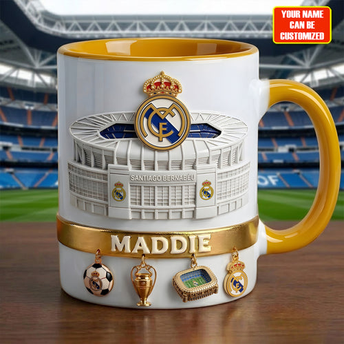 Real FC Stadium Accent Mug , Cream Mug Gifts , Holiday Gifts
