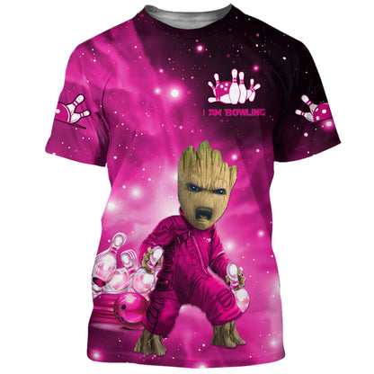 Personalized Name Pink Gr Bowling All Over Printed Unisex Shirt Q230403