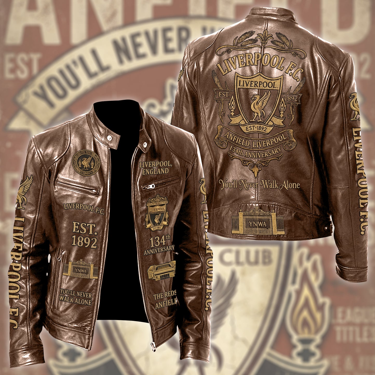 LVP FC 134th Anniversary Vintage Collar Leather Jacket (1892-2026)