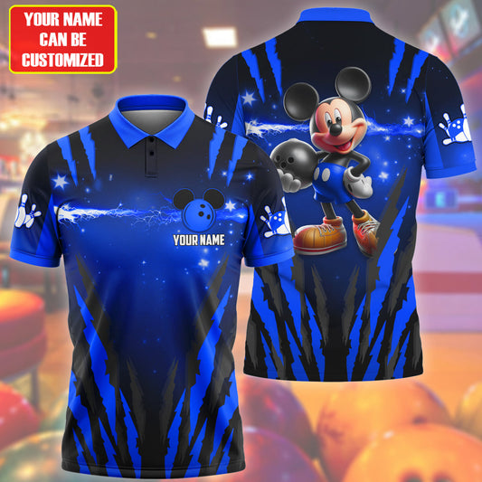 Personalized Name Mk Bowling Q4 Blue Version All Over Printed Unisex Shirt Q230405