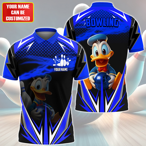 Personalized Name Dn Bowling Blue Version All Over Printed Unisex Shirt Q230502