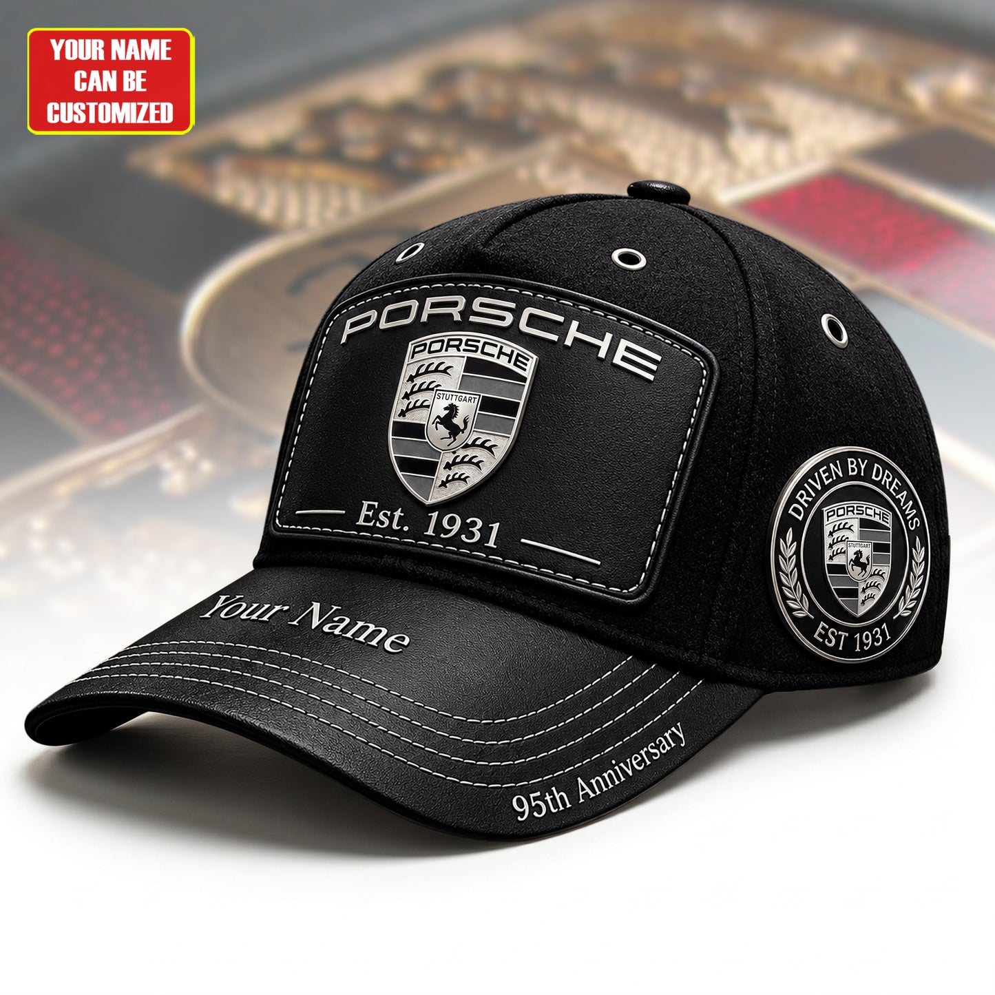 Personalized Pors Vintage 95TH Anniversary Leather Classic Cap (1931-2026)