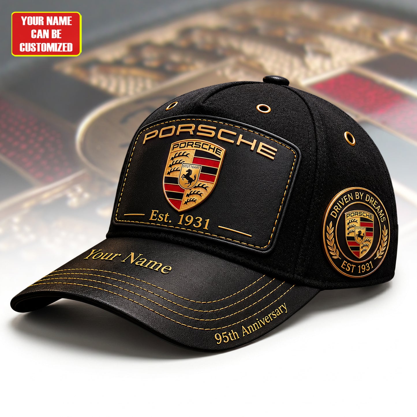 Personalized Pors Vintage 95TH Anniversary Leather Classic Cap (1931-2026)