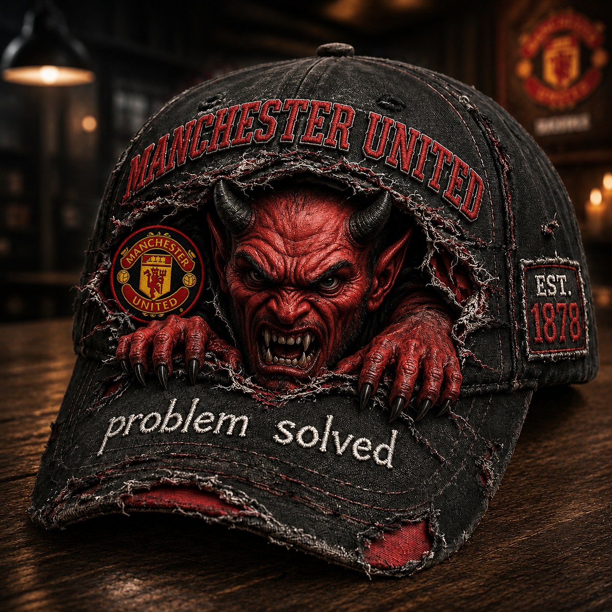 MU FC Red Devils Sport Denim Cap