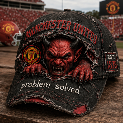 MU FC Red Devils Sport Denim Cap