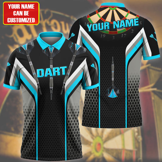 Personalized Name Teal Darts Q7 All Over Printed Unisex Shirt Q230905