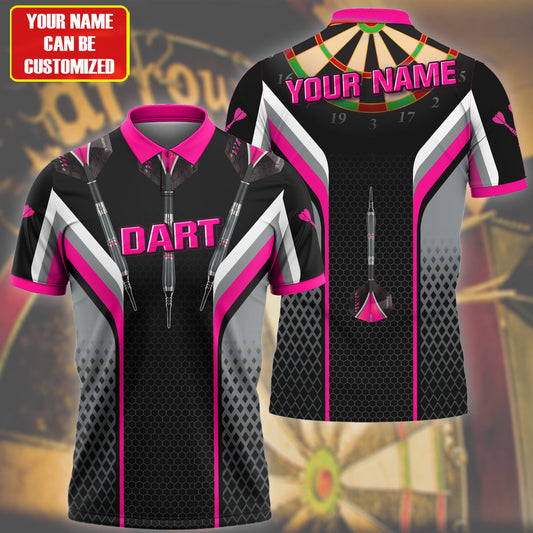 Personalized Name Pink Darts Q7 All Over Printed Unisex Shirt Q230905