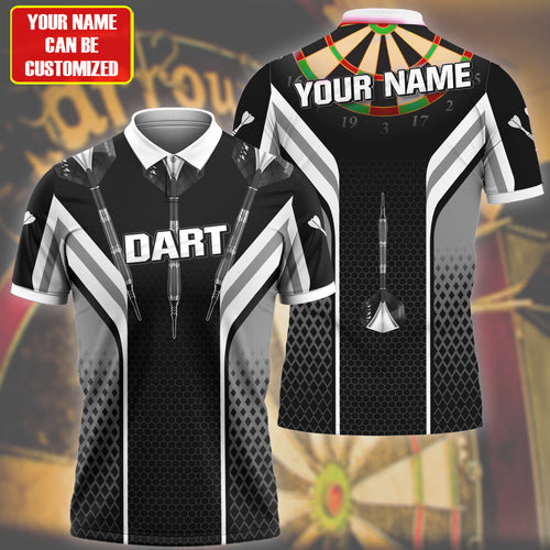 Personalized Name Black Darts Q7 All Over Printed Unisex Shirt Q230905