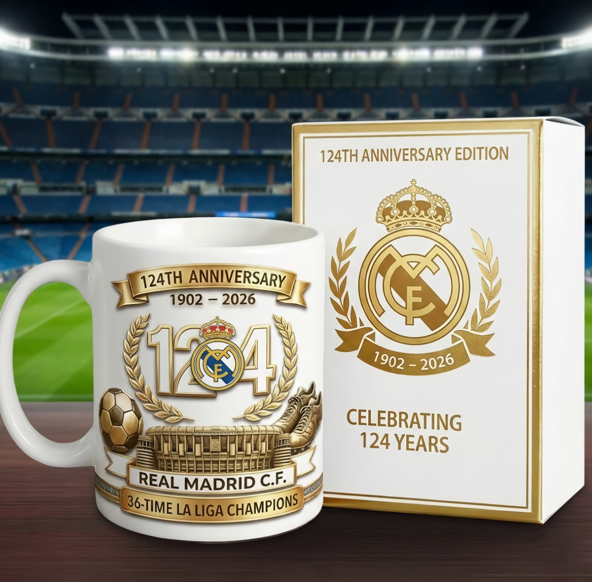 Real 124 Years Anniversary Accent Mug , Cream Mug Gifts , Holiday Gifts