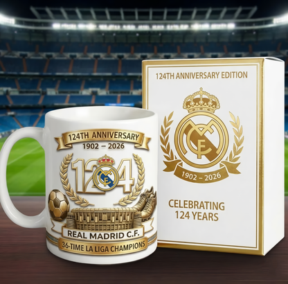 Real 124 Years Anniversary Accent Mug , Cream Mug Gifts , Holiday Gifts
